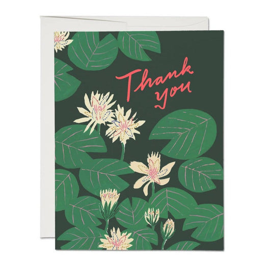'Thank You' Water Lilies Greeting Card
