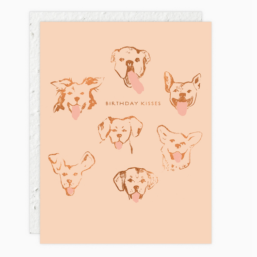 'Birthday Kisses' Greeting Card