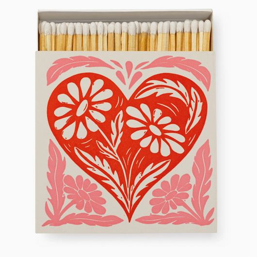 Botanical Heart Giant Square Matches