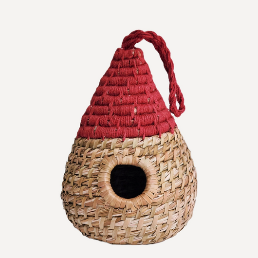 Bird House - Handwoven Seagrass Bird Nester (in Dewdrop)