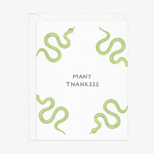 'Many Thanksss' Snake Thank You Card