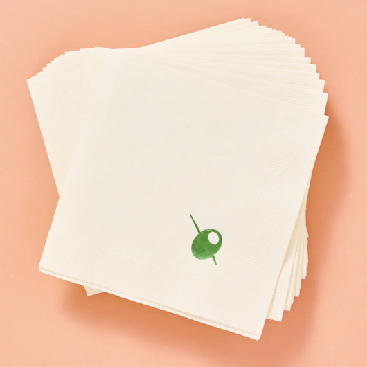 Olive Cocktail Napkins (Set of 20)