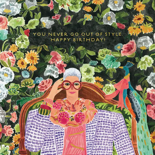 Iris 'You Never Go Out Of Style, Happy Birthday' Seed Card