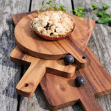 Handmade Albizia Wood Serving Board (Rectangle, 8.75” long x 6")