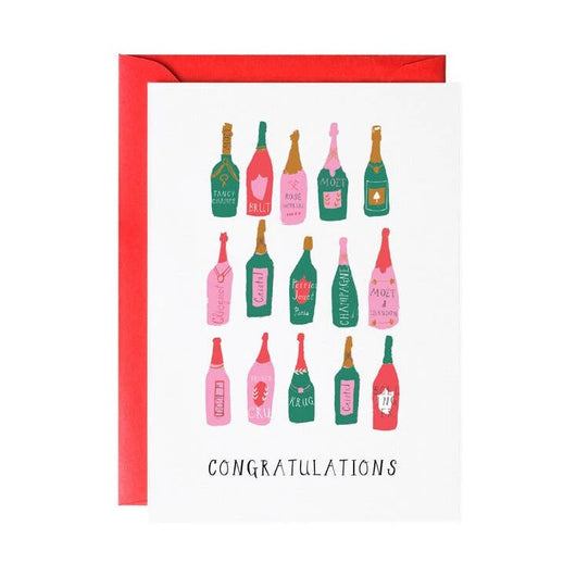 'Congratulations' Pop the Bubbly - Champagne Greeting Card