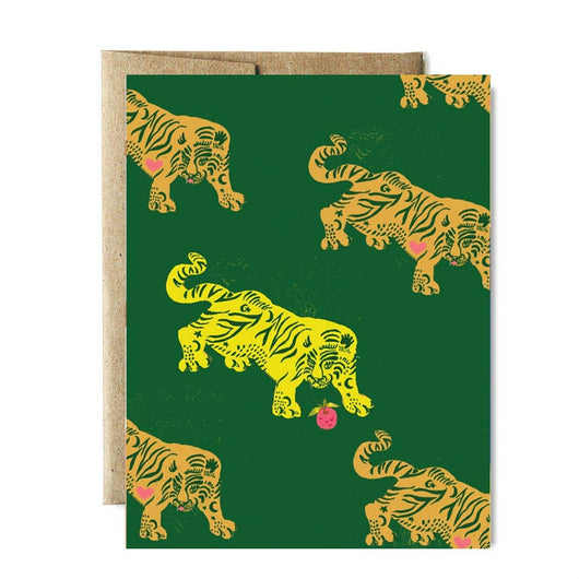 Green Tiger Heart Card (Green Backdrop)