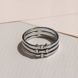 Lindsay Lewis - Crosshatch Ring (in Sterling Silver)