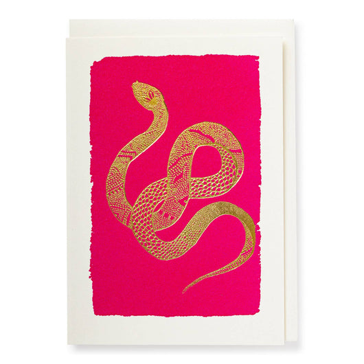 Magenta + Gold Snake Card