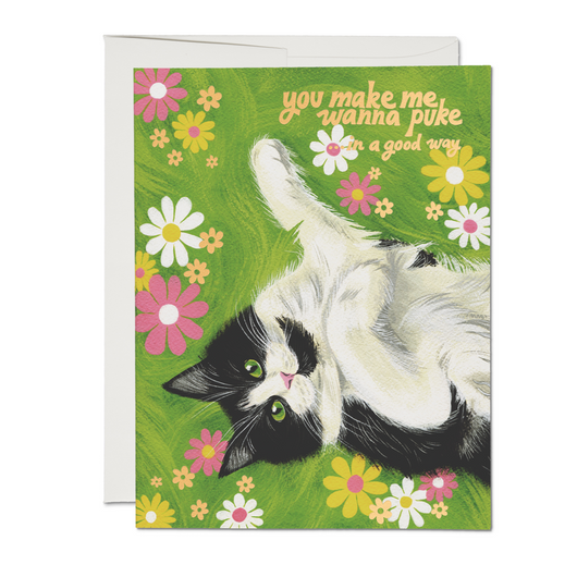 'You Make Me Wanna Puke (In A Good Way)' Nice Kitty Card