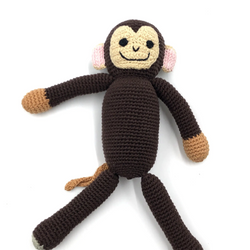 Hand-stitched Monkey Rattle