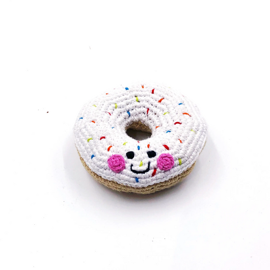 Hand-stitched Doughnut Rattle