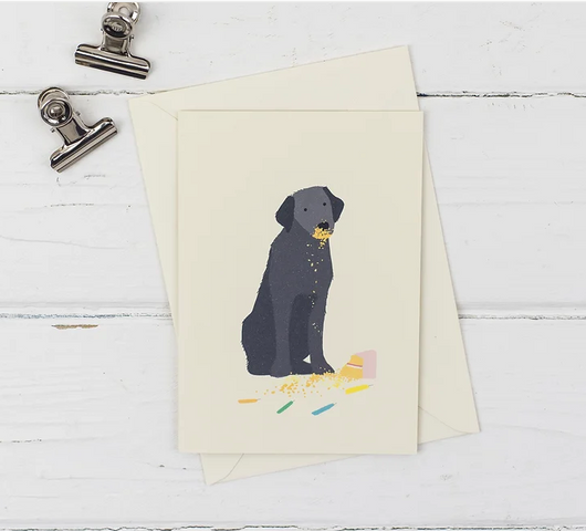 Dog Birthday Cake Card (Black Lab)