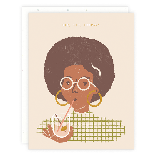 'Sip Sip Hooray!' Card