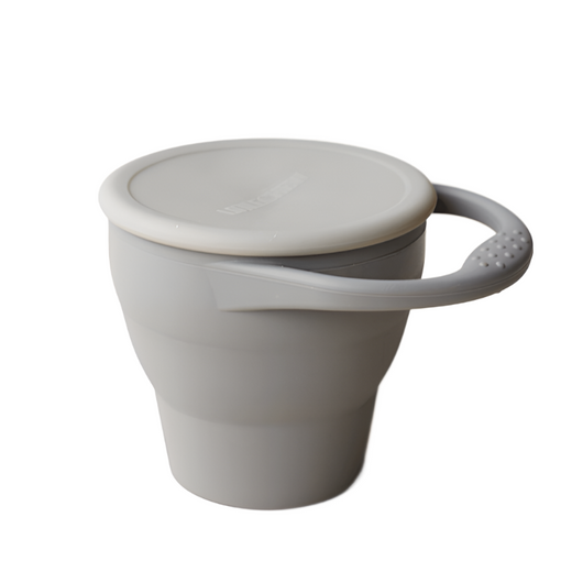 Foldable Silicone Snack Cup (in Pebble)