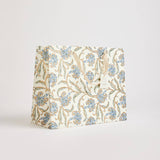 Hand Block Printed Gift Bag - Blue Stone Collection - Variety of Styles (Medium)
