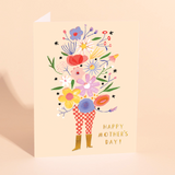 'Happy Mother's Day' Flowers & Pants Card