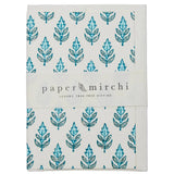 Hand Block Printed Greeting Card (in Buti Turquoise)