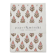 Hand Block Printed Greeting Card (in Buti Coral)