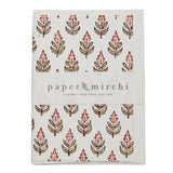 Hand Block Printed Greeting Card (in Buti Coral)