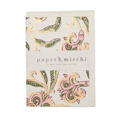 Hand Block Printed Greeting Card (in Iris Glitz Blush)