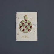 Keepsake Block Print Ornament Greeting Card - Bauble Daisy Moss