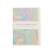 Hand Marbled Greeting Card (in Pastel Punch)