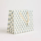 Hand Block Printed Gift Bag - Blue Stone Collection - Variety of Styles (Medium)