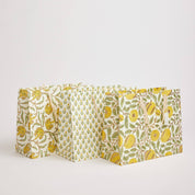 Hand Block Printed Gift Bag - Sunshine Collection - Variety of Styles (Large)