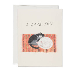 'I Love You' Cats Cuddle Card