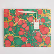 Hand Marbled Gift Bags (Large) - Christmas Glitz (Variety of Colors)