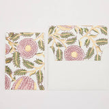 Hand Block Printed Greeting Card (in Marigold Glitz Blush)