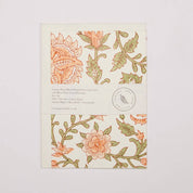 Hand Block Printed Greeting Card (in Flora Coral)