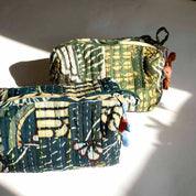 Zero Waste Cotton Large Toiletry Bag Travel Pouch - PATCH