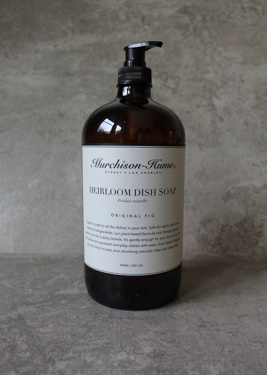 Heirloom Dish Soap in Original Fig (Amber Glass, 32oz)