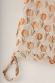 Batik Oven Mitt (in Tulips & Cream) Hand-Dyed