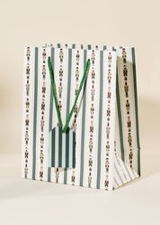 Nutcracker Stripe Paper Gift Bag (Medium)