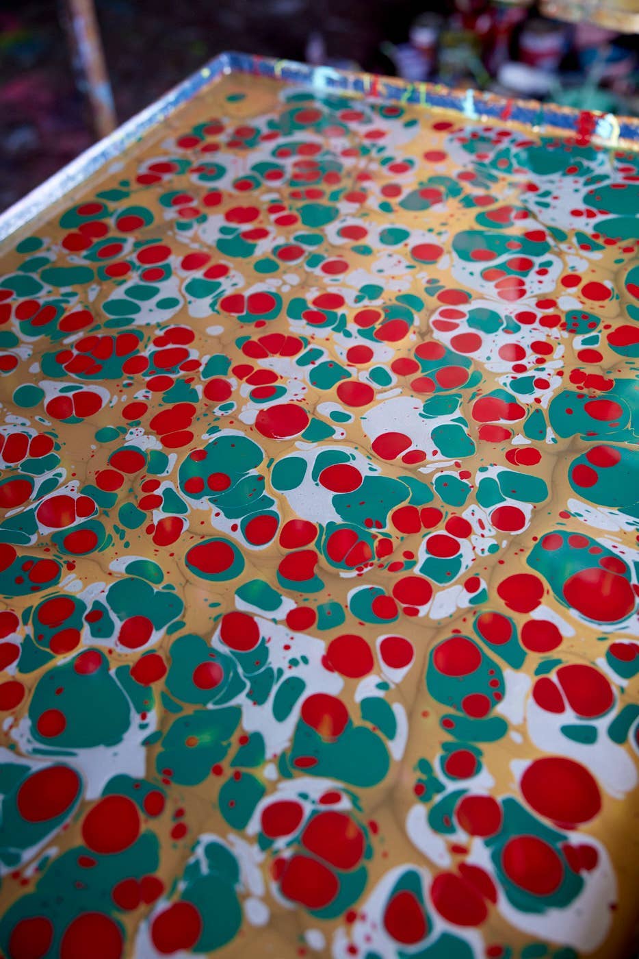 Hand Marbled Gift Bags (Large) - Christmas Glitz (Variety of Colors)