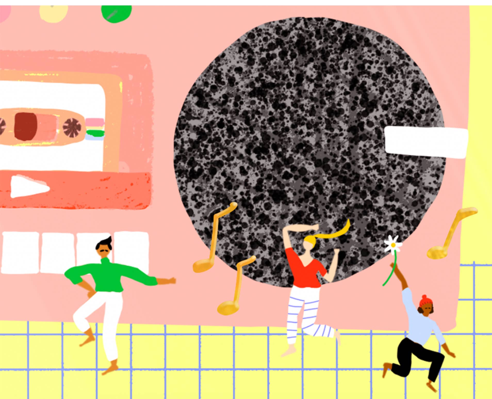 'Happy Birthday!' BoomBox Shaped Card