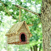 Bird House - Handwoven Seagrass + Sari (in Cabin)