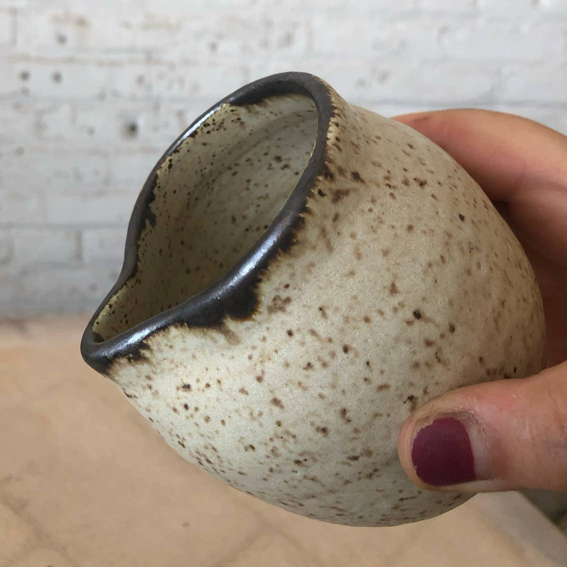 Handmade Luna Ceramic Creamer