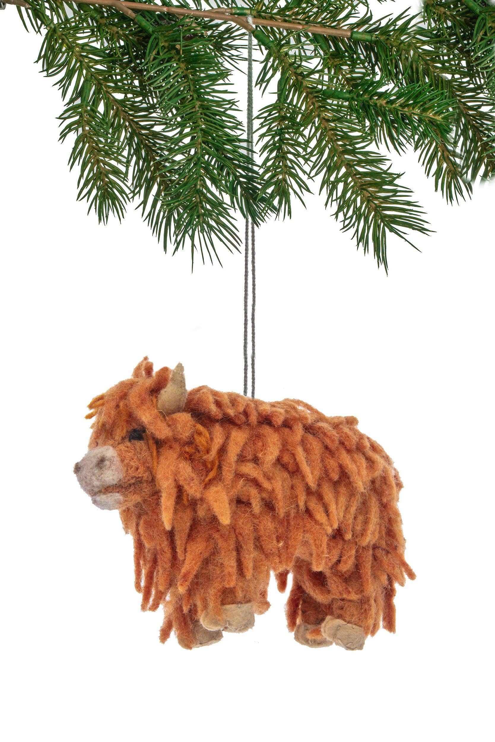 Highland Cow Ornament - Handmade