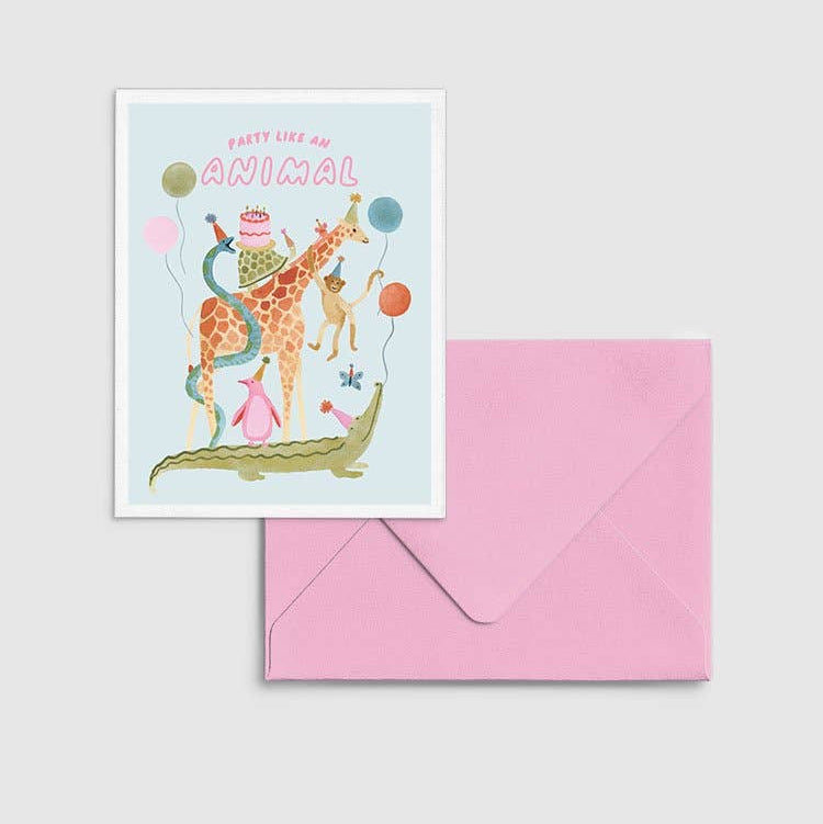 'Party Like an Animal' Greeting Card