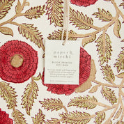 Hand Block Printed Gift Bags - Scarlet (Variety of Patterns) - Large