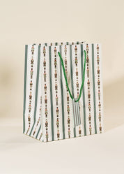 Nutcracker Stripe Paper Gift Bag (Medium)