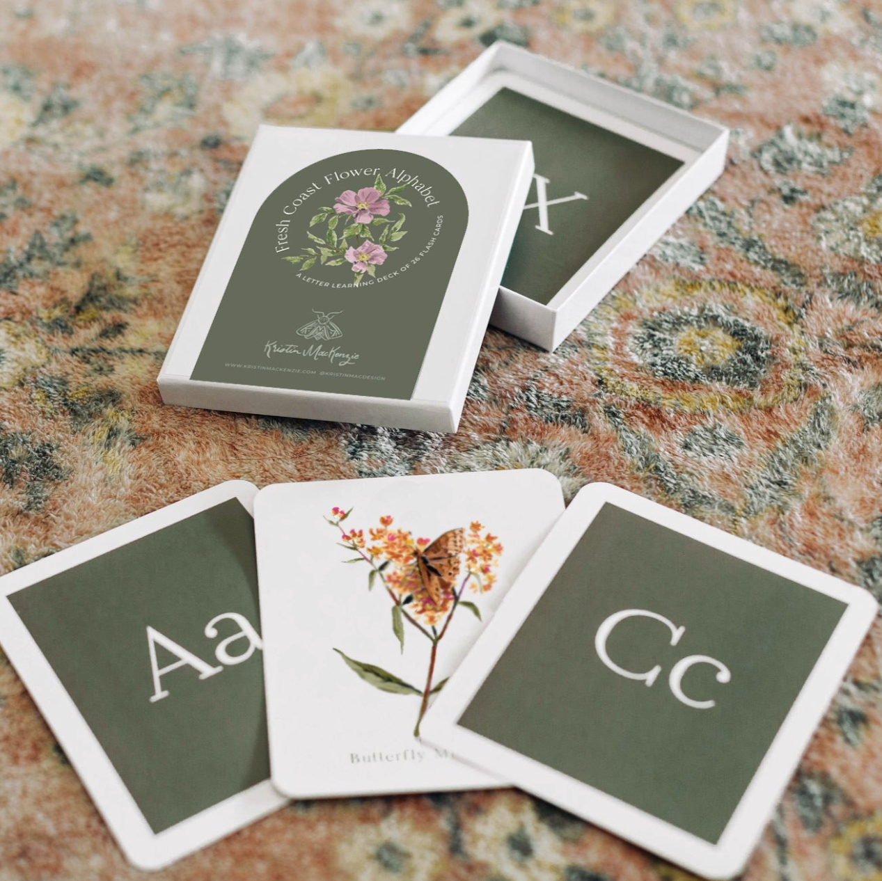 Fresh Coast Flower Alphabet Flash Cards