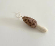 Felted Wool Mushroom Ornament - Morel