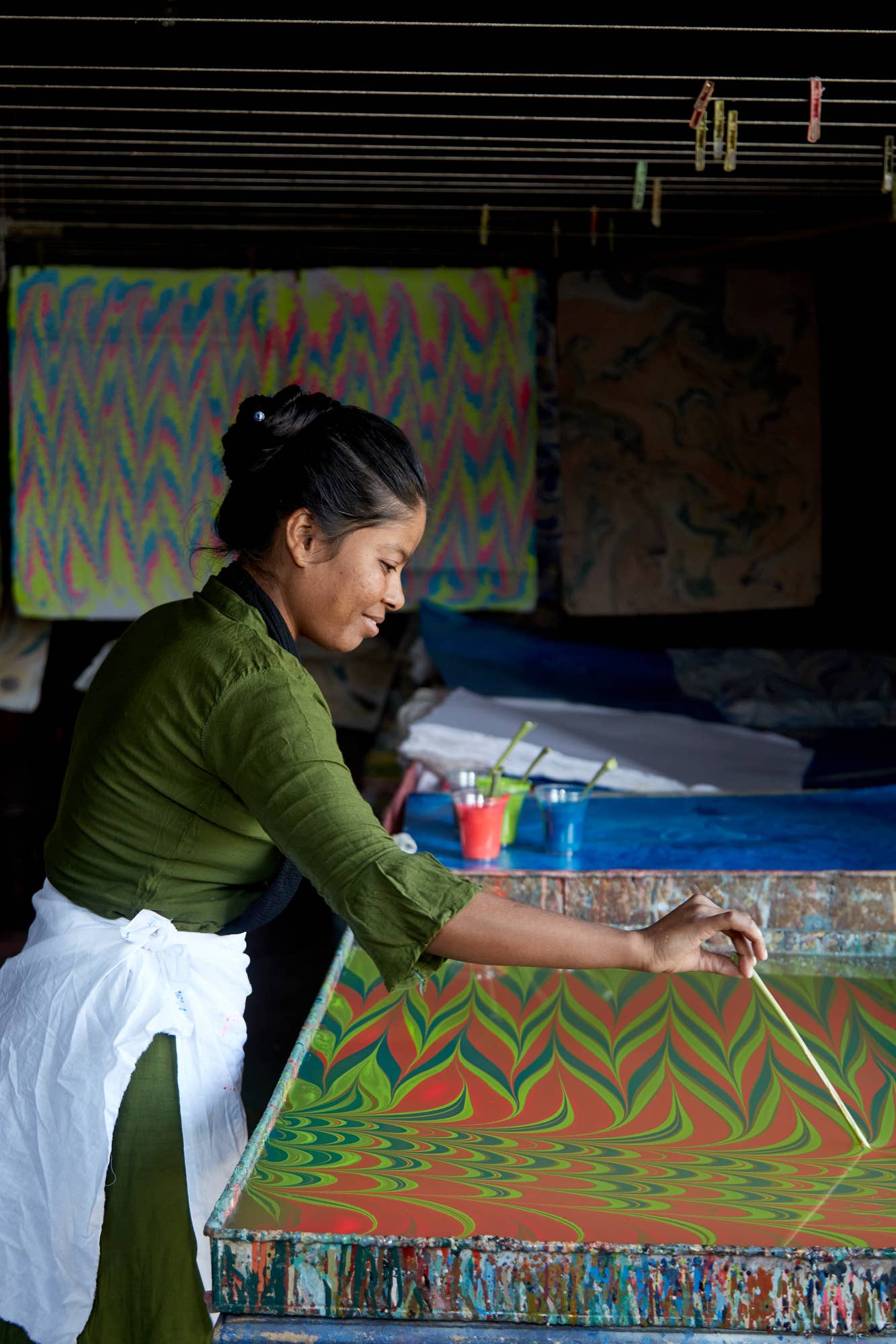 Hand Block Printed Gift Bag - Neon Collection - Variety of Styles (Medium)