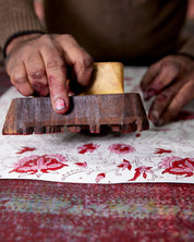 Hand Block Printed Gift Bags - Scarlet (Variety of Styles) - Small