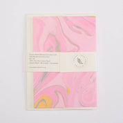 Hand Marbled Greeting Card (in Rose Water)