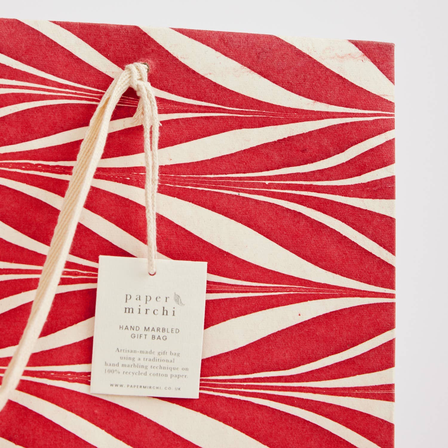 Hand Marbled Gift Bags (Large) - Christmas Glitz (Variety of Colors)